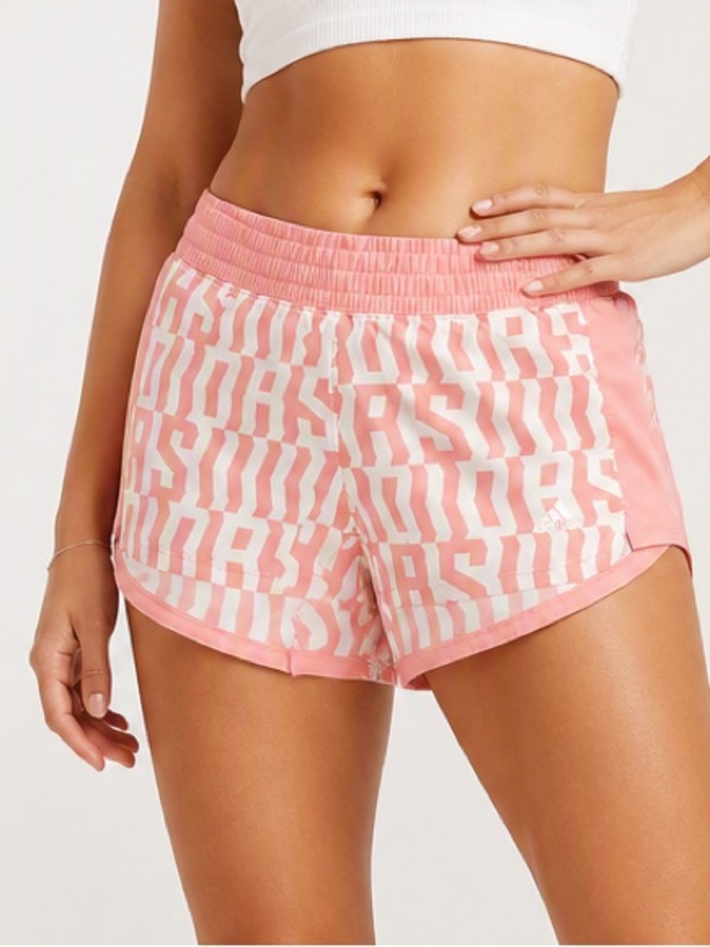 Adidas Aero Ready Running Shorts XS | Salmon White Pattern | Lightweight